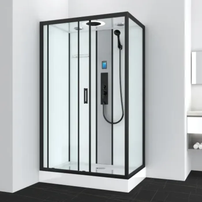 Sanotechnik Boston Komplettduschkabine 90x120x215 cm schwarz