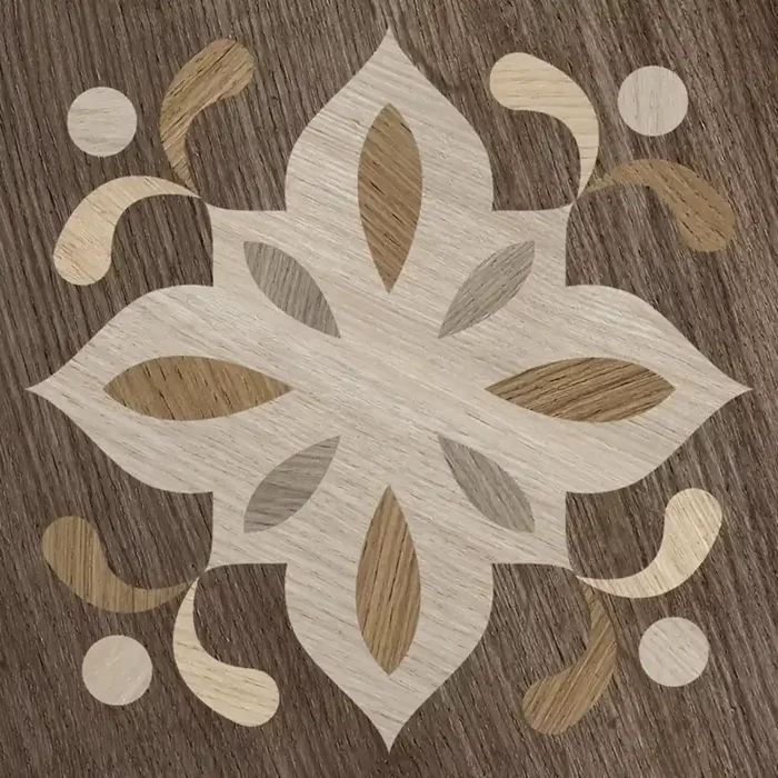 Sant’ Agostino Intarsi Classic 02 Naturale – Matt Dekor CSAICL0220 20x20cm rektifiziert 10mm