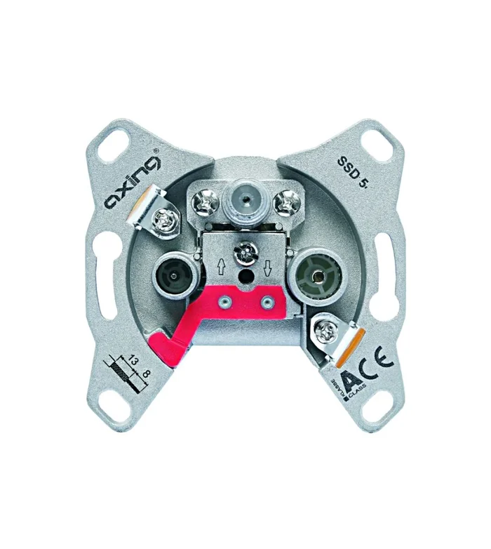 SAT Durchgangdose 3Loch,Radio/TV/SAT,Cl.A,10dB,o.R.,SSD 5-10