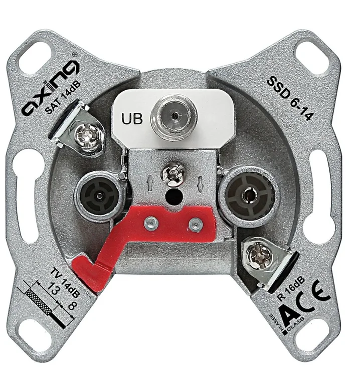 SAT Durchgangsdose 14dB Einkabel programm,3Loch,ClA,SSD 6-14