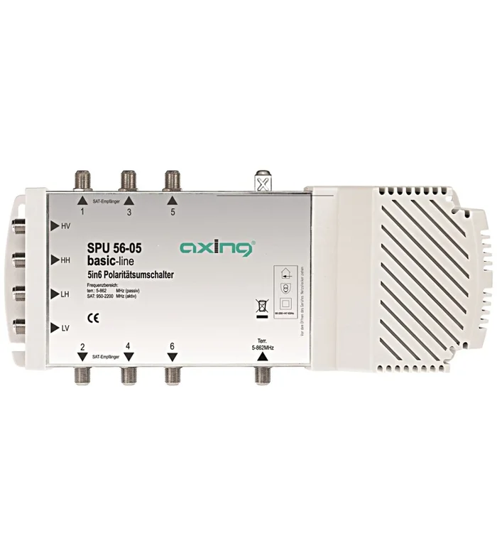 SAT Multischalter 5 in 6 für Quattro + Quad LNB,SPU 56-05