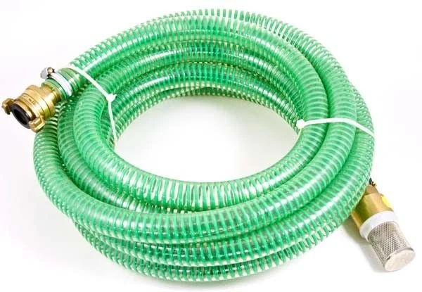 Saugschlauchset bestehend aus 7 mtr. Spiral Saugschlauch 1″, Fussventil mit