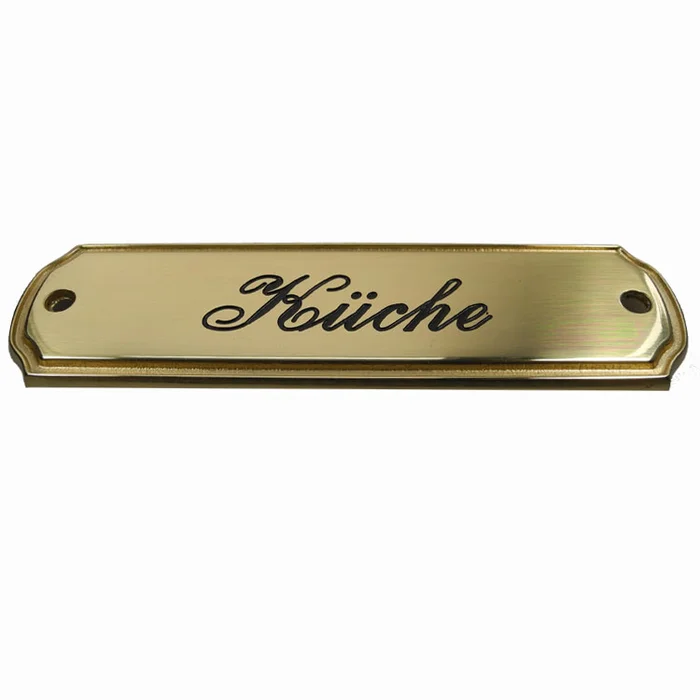 Schilder aus massivem Messing 152 x 43 mm