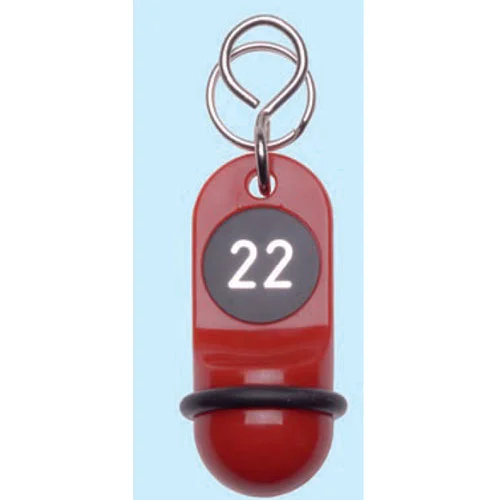 Schlüsselanhänger „Junior“ aus Kunststoff, mit Zifferngravur