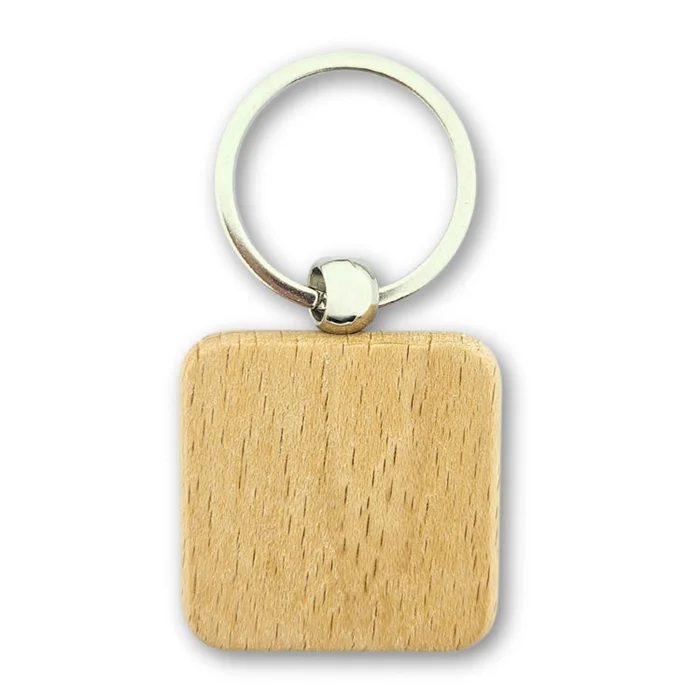 Schlüsselanhänger aus Holz, quadratisch