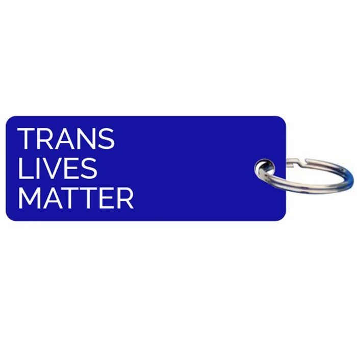 Schlüsselanhänger aus Kunststoff Trans Lives Matter