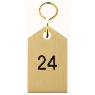 Schlüsselanhänger Messing, verschiedene Größen, mit gravierten Zahlen, oder Text