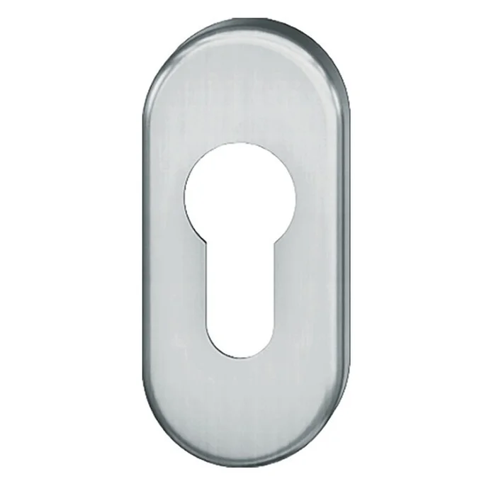 Schlüsselrosette Edelstahl 6204 für PZ, oval FSB