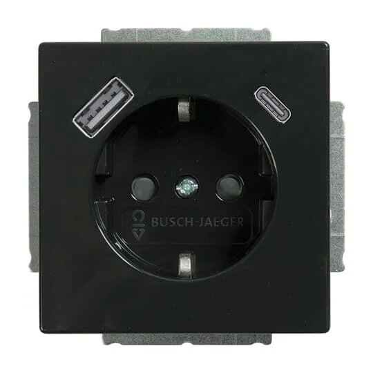 SCHUKO/USB-Steckdose, USB-A+C future® linear, anthrazit