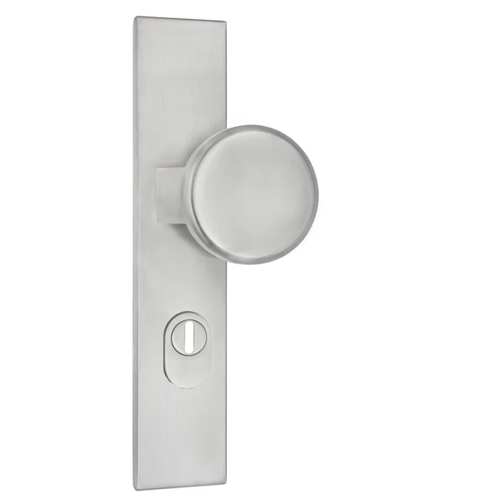 Schutzbeschlag Langschild Wechselgarnitur mit gekröpfter Griffplatte und Kernziehschutz 005/3200