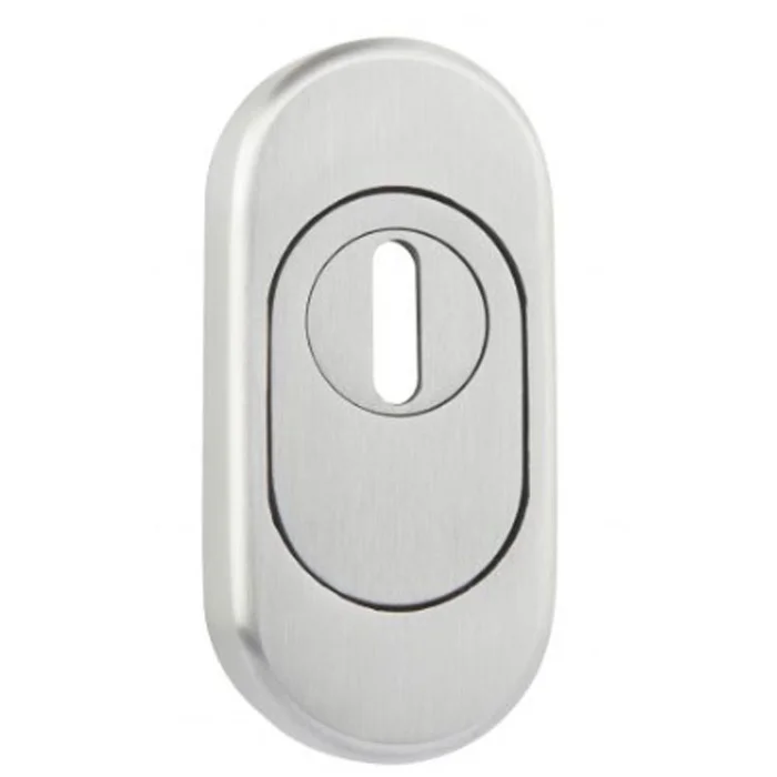 Schutzrosette 2079 Edelstahl oval mit Kernziehschutz