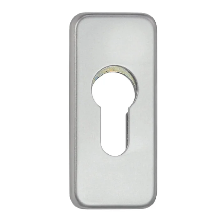 Schutzschieberosette kantig, 74 x 33 mm, PZ gelocht, in verschiedenen Stärken