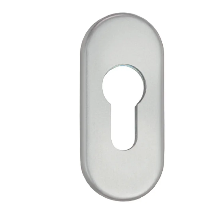 Schutzschieberosette oval, 74 x 33 mm, PZ gelocht, in verschiedenen Stärken