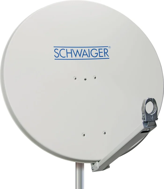 SCHWAIGER Aluminium Offset Antenne (Ø 88 cm), Hellgrau (RAL7035)