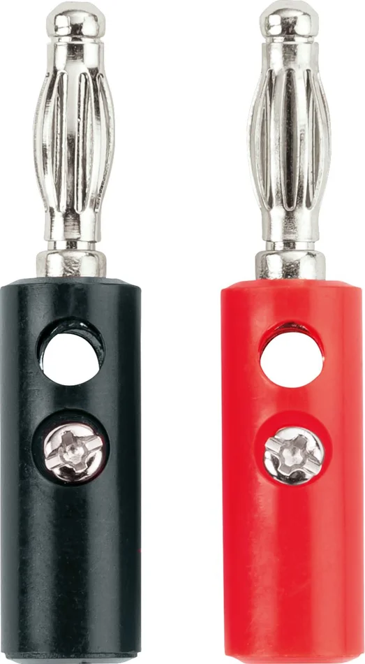 SCHWAIGER Bananenstecker 4-er Set, Schwarz/Rot