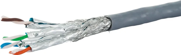 SCHWAIGER CAT 6A Netzwerkkabel (S/FTP), 50 m, Grau