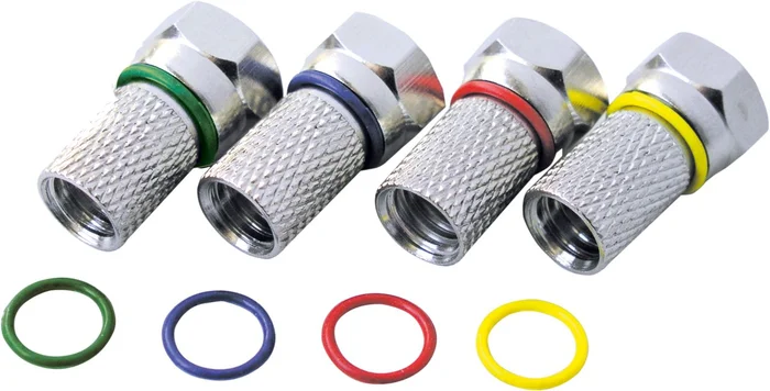 SCHWAIGER F-Aufdrehstecker 4-er Set (7 mm), Silber