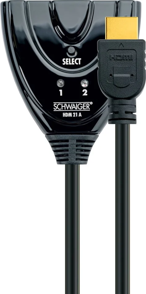 SCHWAIGER HDMI-Umschalter, 0,7 m, Schwarz