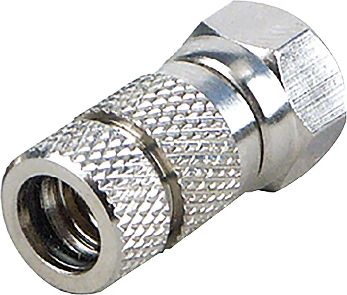 SCHWAIGER HQ F-Aufdrehstecker 2-er Set (Ø 7 mm), Silber