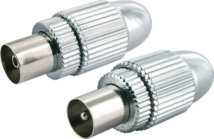 SCHWAIGER HQ IEC Stecker Set, Silber