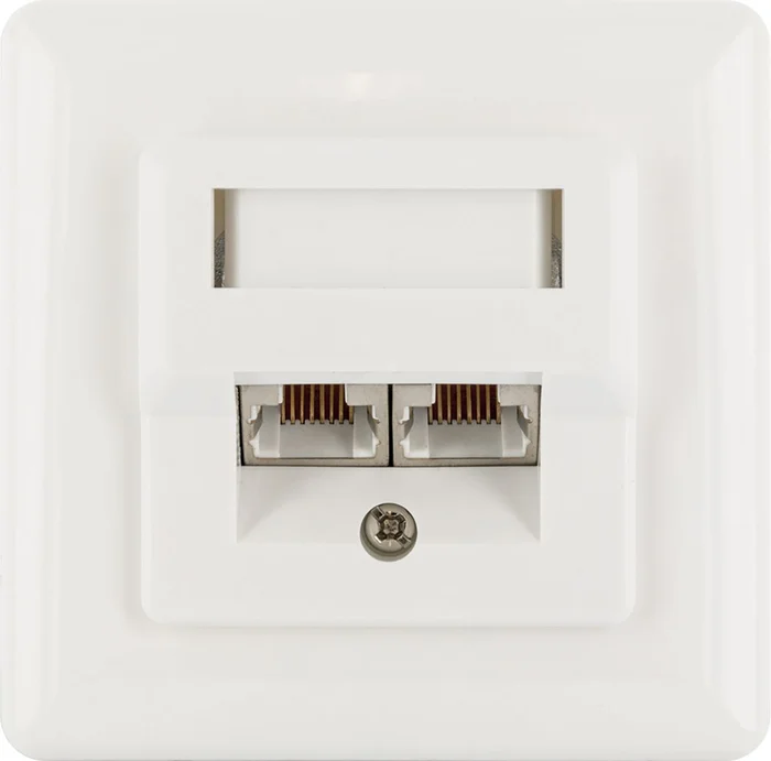 SCHWAIGER Netzwerk Anschlussdose (UP), Weiß