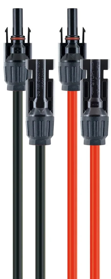 SCHWAIGER Solarpanel Solar Kabel, 1 m, Schwarz/Rot