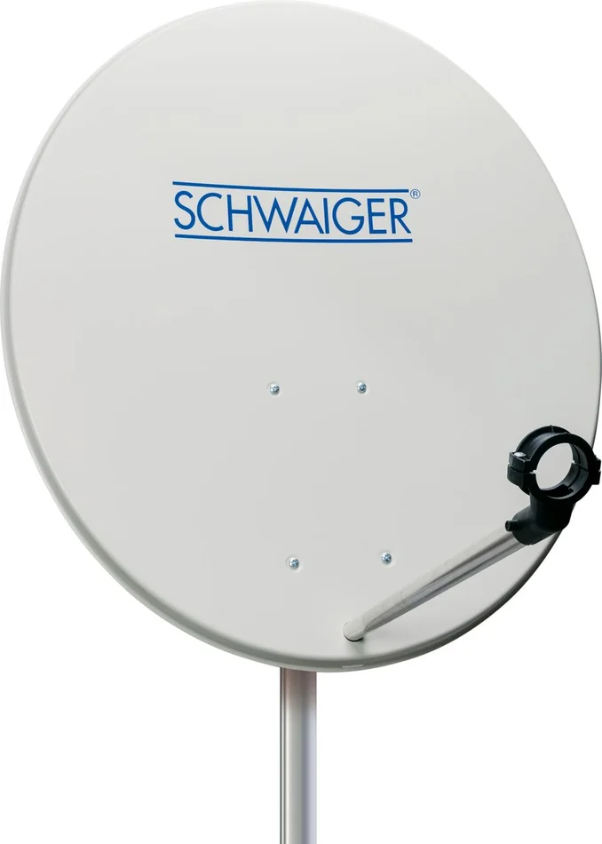 SCHWAIGER Stahl Offset Antenne (72 cm), Hellgrau (RAL7035)