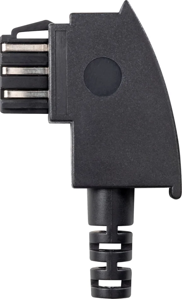 SCHWAIGER TAE Anschlussstecker (F), Schwarz