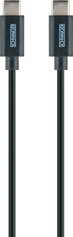 SCHWAIGER Typ C Sync & Ladekabel, 0,5 m, Schwarz