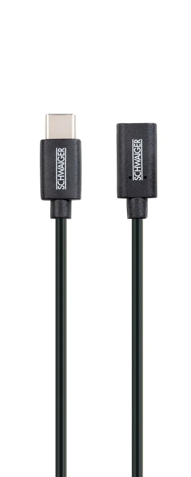 SCHWAIGER USB 3.1 Adapterkabel, 0,15 m, Schwarz