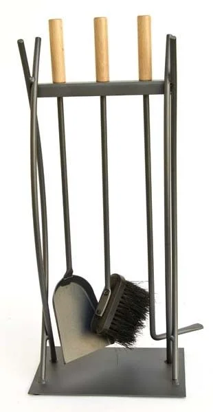 SE-Kaminbesteck 21.02.337.2 3 teilig mit Holzgriffen