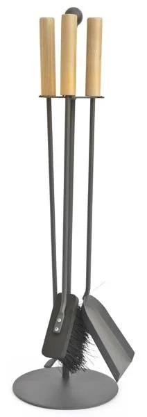 SE-Kaminbesteck 21.02.718.2 3 teilig mit Holzgriffen