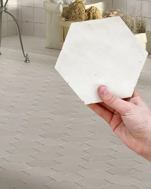 Sechseck Fliesen Nomade PEARL 13,9X16