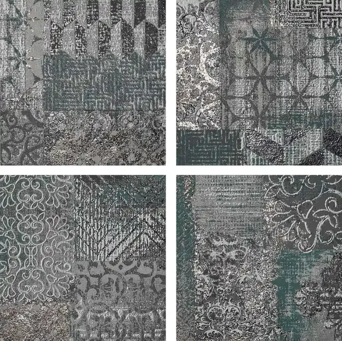 Serenissima Studio 50 Rococo Green S/4 Glasiert Dekorfliese 30×30 R10/B Art.-Nr. 1069341