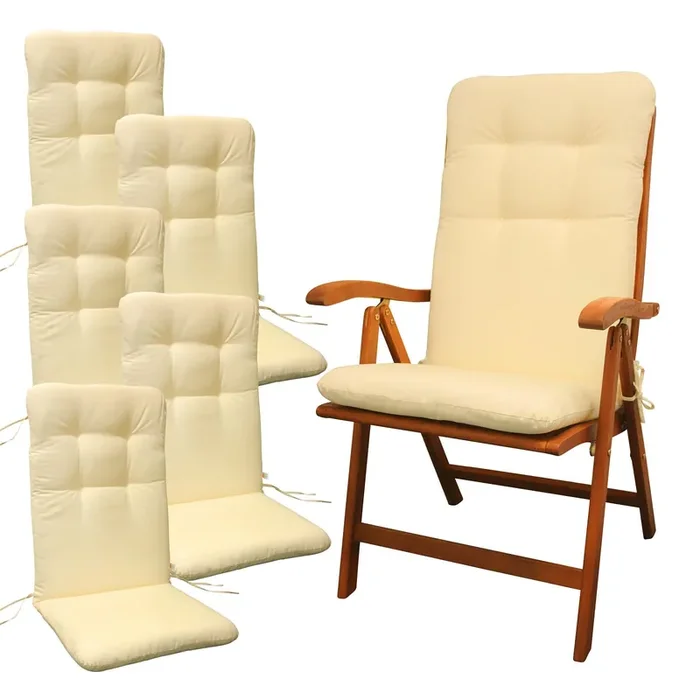 Sitzauflage Hochlehner indoba Relax Beige 6 Stück