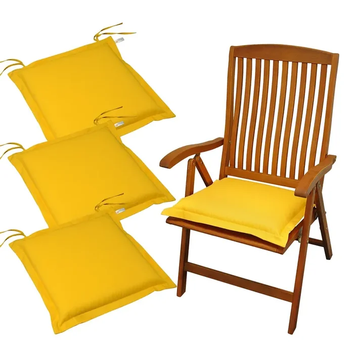 Sitzkissen indoba Premium extra dick Gelb 4 Stück