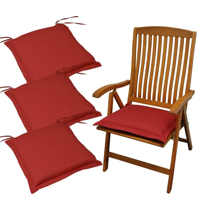 Sitzkissen indoba Premium extra dick Rot 4 Stück