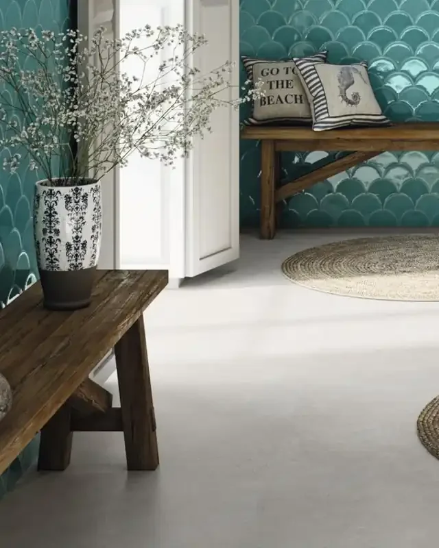 Smiles Fliesen Fischschuppen Aqua 12×12,5 cm