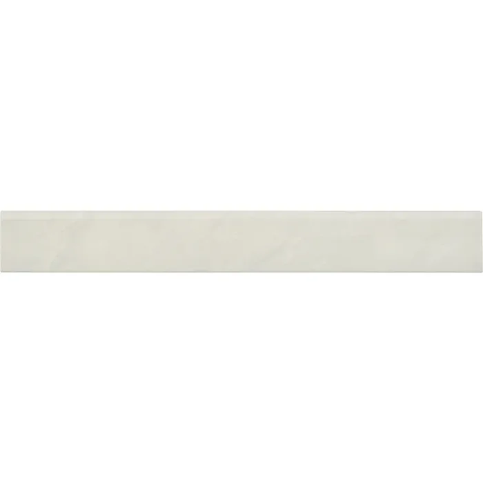 Sockel Gestone White Feinsteinzeug glasiert, glänzend Rundkante 8x60x1