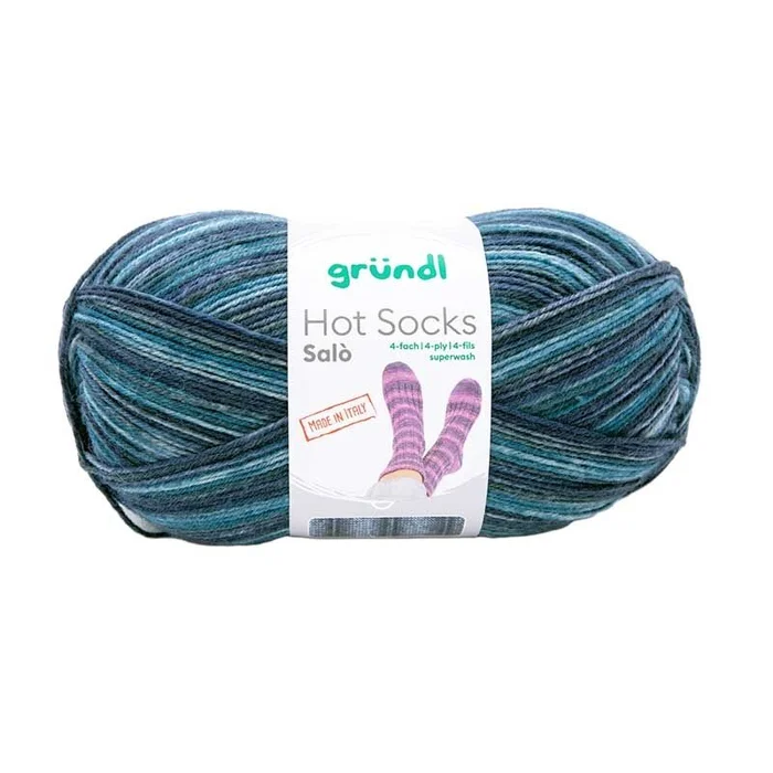 Sockenwolle Hot Socks Salò, 4-fach (marineblau-ocean)