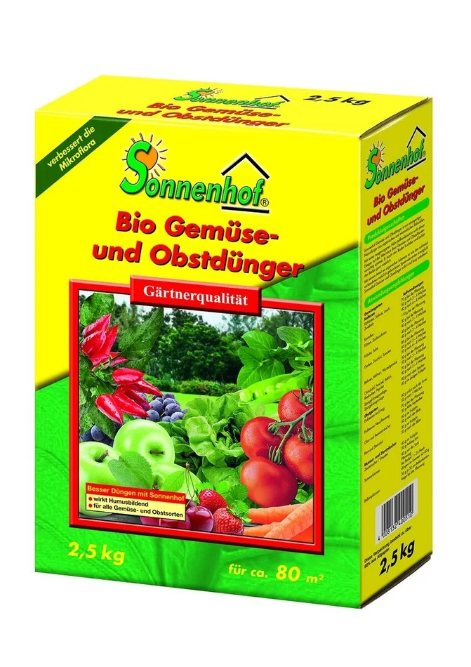 Sonnenhof Bio Gemüse- / Obstdünger, 2,5 kg