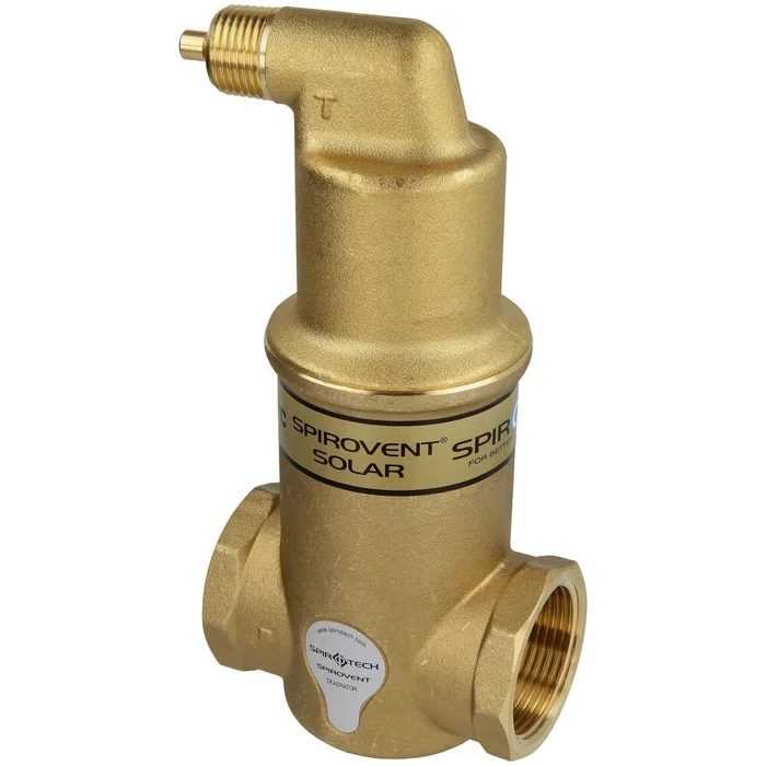 Spirotech SpiroVent Solar-Mikroluftblasenabscheider mit Autoclose 1″ IG horizontal AA100FBA08