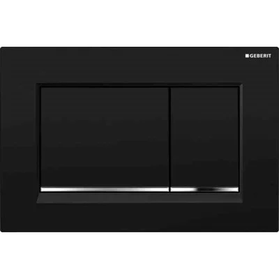 Spülknopf Geberit Sigma 30 Kunststoff Schwarz Chrom