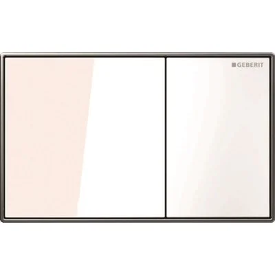 Spülknopf Omega 60 Geberit Glas Weiß