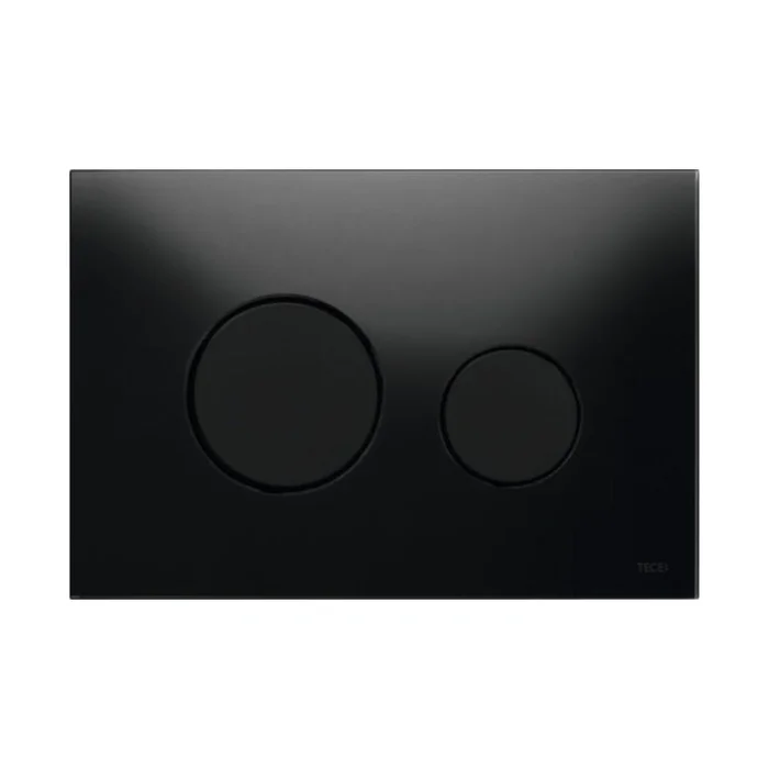 Spülknopf Tece Loop (Glas) Schwarzes Glas Schwarze Knöpfe