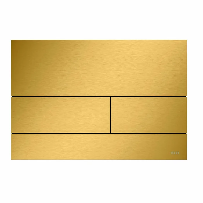Spültaste TECE Square PVD-beschichtet Extra flaches Design Gold gebürstet