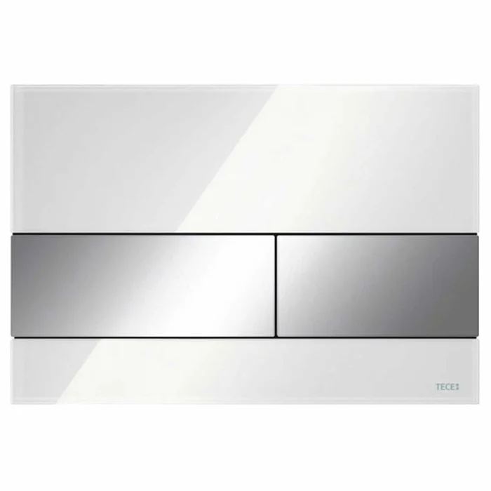 Spültaste TECE Square Weiß/Brillant verchromt