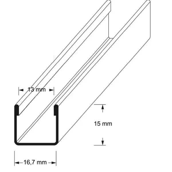ST-Profile U-Profil ohne Verlegeschenkel Edelstahl