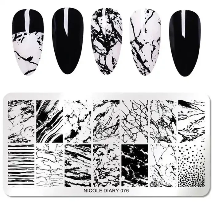 Stamping Schablone ND76 Marmor