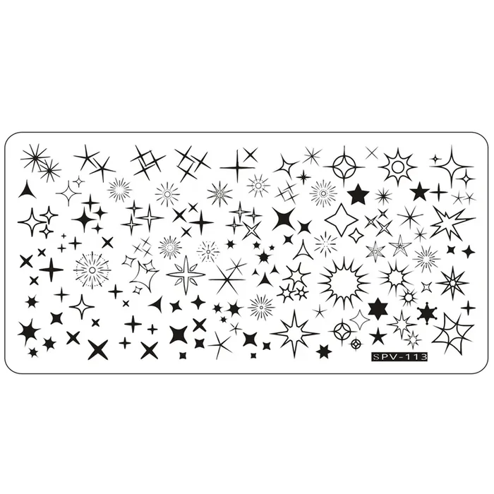 Stamping Schablone SPV-113 Sterne